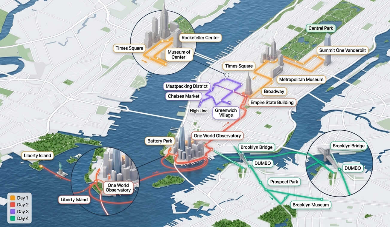 Formule Équilibre : New York en 4 jours (le meilleur compromis)